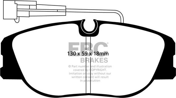 EBC Brakes DP2733 - Brake Pad Set, disc brake autospares.lv