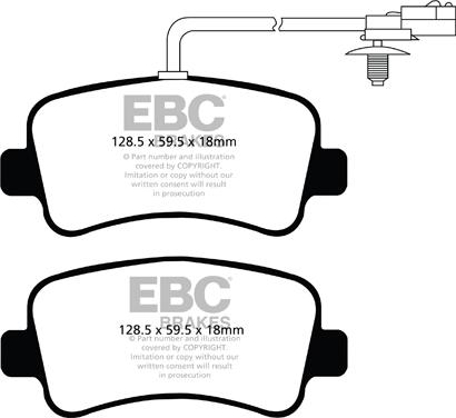 EBC Brakes DPX2084 - Brake Pad Set, disc brake autospares.lv