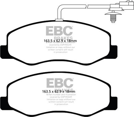 EBC Brakes DPX2085 - Brake Pad Set, disc brake autospares.lv