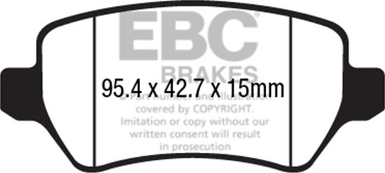 EBC Brakes DPX2233 - Brake Pad Set, disc brake autospares.lv