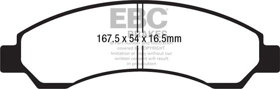 EBC Brakes DPX2229 - Brake Pad Set, disc brake autospares.lv