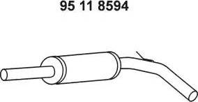 Eberspächer 95 11 8594 - Middle Silencer autospares.lv