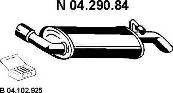 Eberspächer 04.290.84 - End Silencer autospares.lv