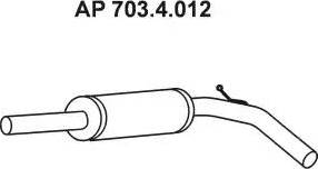 Eberspächer 703.4.012 - Middle Silencer autospares.lv