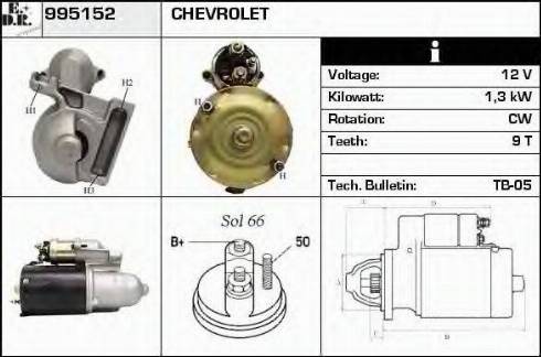 EDR 995152 - Starter autospares.lv