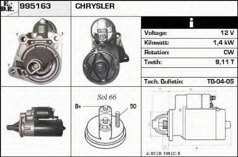 EDR 995163 - Starter autospares.lv