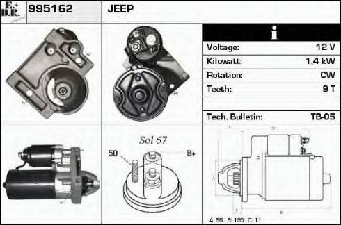 EDR 995162 - Starter autospares.lv