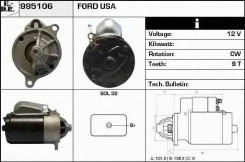 EDR 995106 - Starter autospares.lv