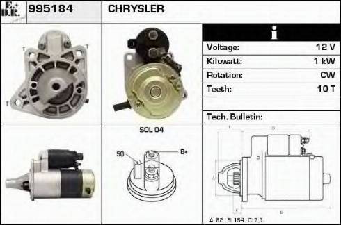 EDR 995184 - Starter autospares.lv