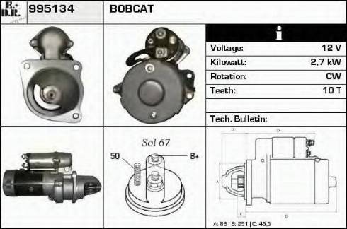 EDR 995134 - Starter autospares.lv