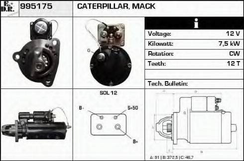 EDR 995175 - Starter autospares.lv