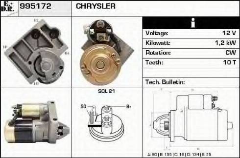 EDR 995172 - Starter autospares.lv