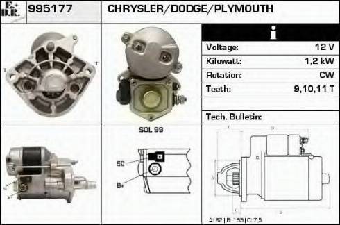 EDR 995177 - Starter autospares.lv