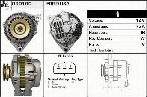 EDR 990190 - Alternator autospares.lv