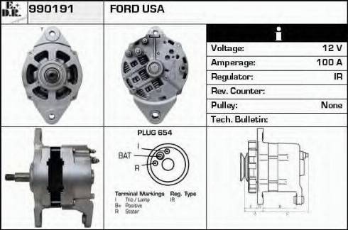 EDR 990191 - Alternator autospares.lv