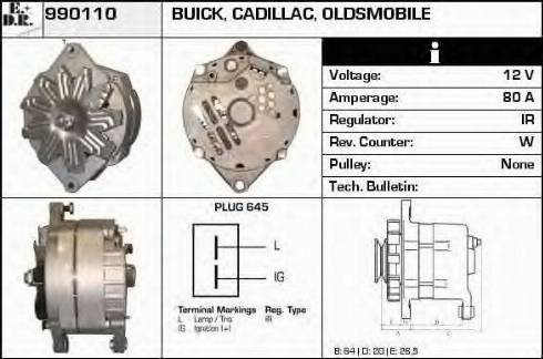 EDR 990110 - Alternator autospares.lv