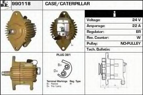 EDR 990118 - Alternator autospares.lv