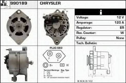 EDR 990189 - Alternator autospares.lv