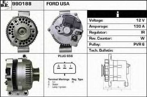 EDR 990188 - Alternator autospares.lv