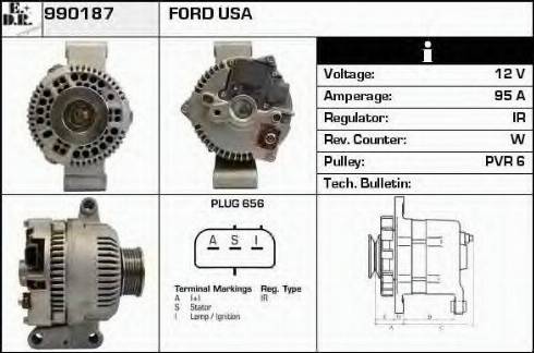 EDR 990187 - Alternator autospares.lv