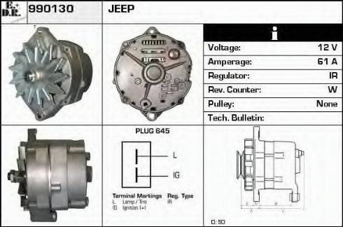 EDR 990130 - Alternator autospares.lv