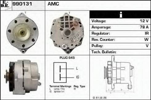 EDR 990131 - Alternator autospares.lv