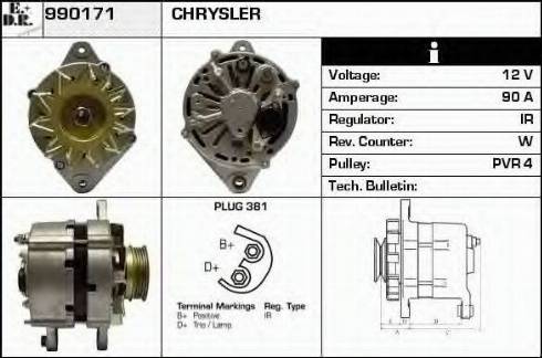 EDR 990171 - Alternator autospares.lv