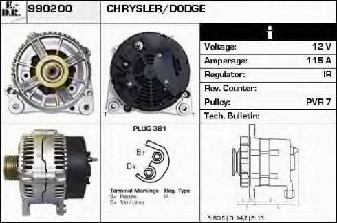 EDR 990200 - Alternator autospares.lv