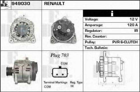 EDR 949030 - Alternator autospares.lv