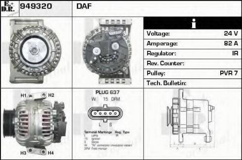 EDR 949320 - Alternator autospares.lv