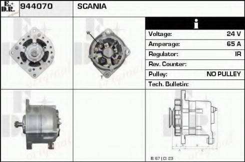 EDR 944070 - Alternator autospares.lv