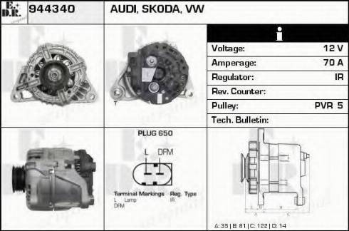 EDR 944340 - Alternator autospares.lv