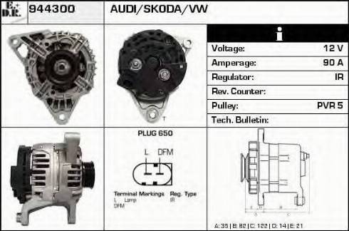 EDR 944300 - Alternator autospares.lv