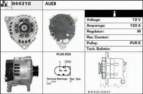 EDR 944310 - Alternator autospares.lv