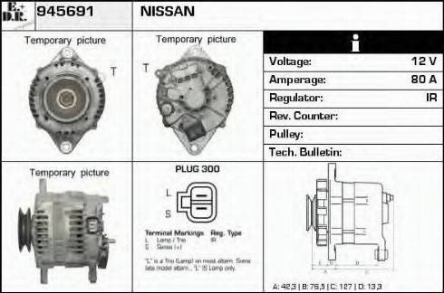 EDR 945691 - Alternator autospares.lv