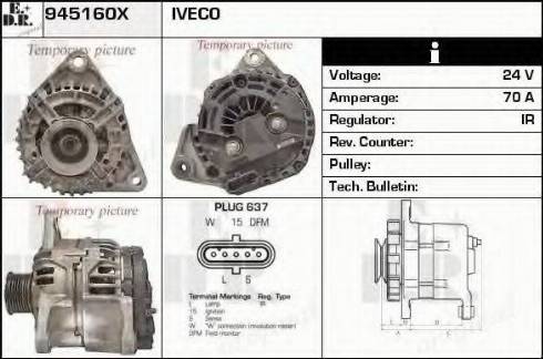 EDR 945160X - Alternator autospares.lv