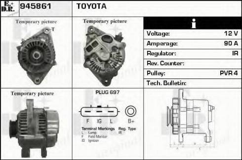 EDR 945861 - Alternator autospares.lv