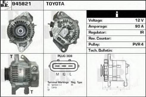 EDR 945821 - Alternator autospares.lv