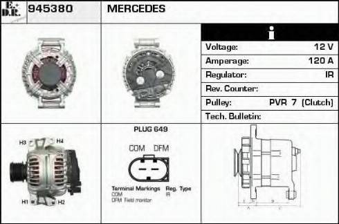 EDR 945380 - Alternator autospares.lv