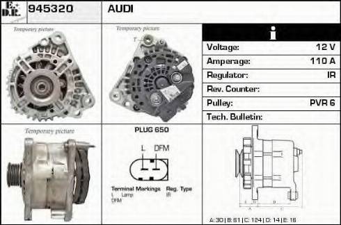 EDR 945320 - Alternator autospares.lv