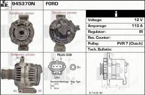 EDR 945370N - Alternator autospares.lv