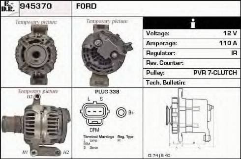 EDR 945370 - Alternator autospares.lv