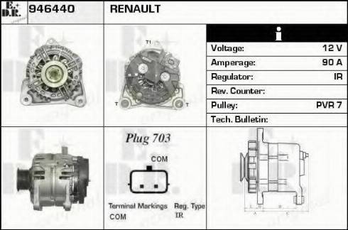 EDR 946440 - Alternator autospares.lv