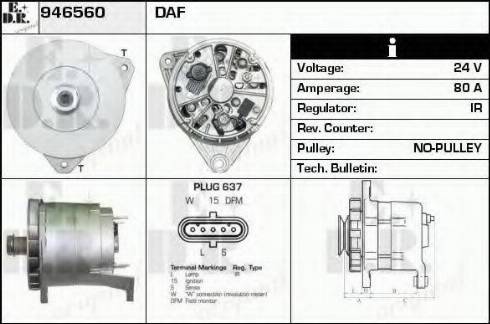 EDR 946560 - Alternator autospares.lv