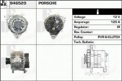 EDR 946520 - Alternator autospares.lv