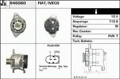 EDR 946060 - Alternator autospares.lv