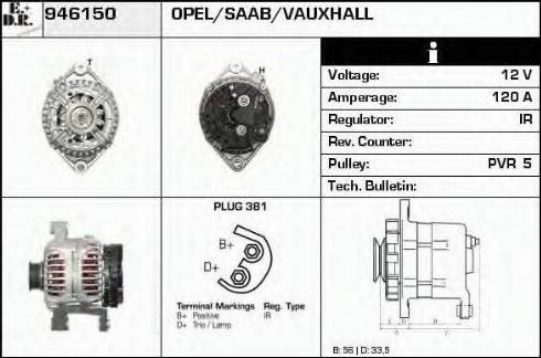 EDR 946150 - Alternator autospares.lv