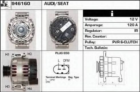 EDR 946160 - Alternator autospares.lv