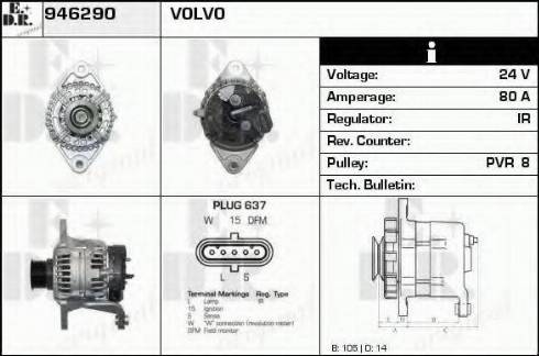 EDR 946290 - Alternator autospares.lv