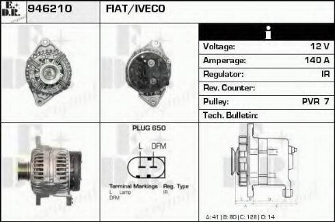 EDR 946210 - Alternator autospares.lv